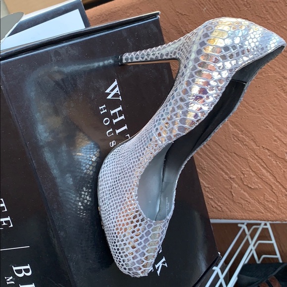 White House Black Market silver shoes - Picture 2 of 4